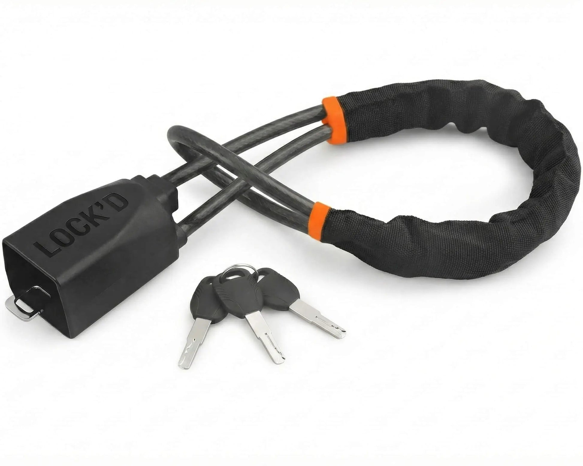 Black steering wheel seatbelt lock