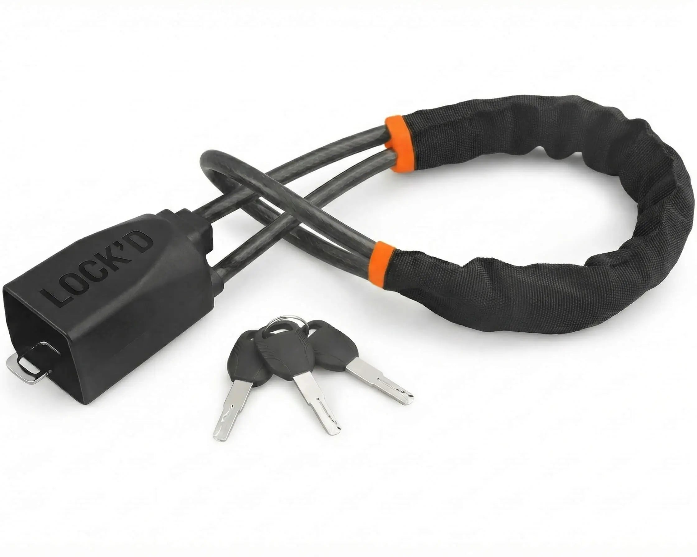 Black steering wheel seatbelt lock